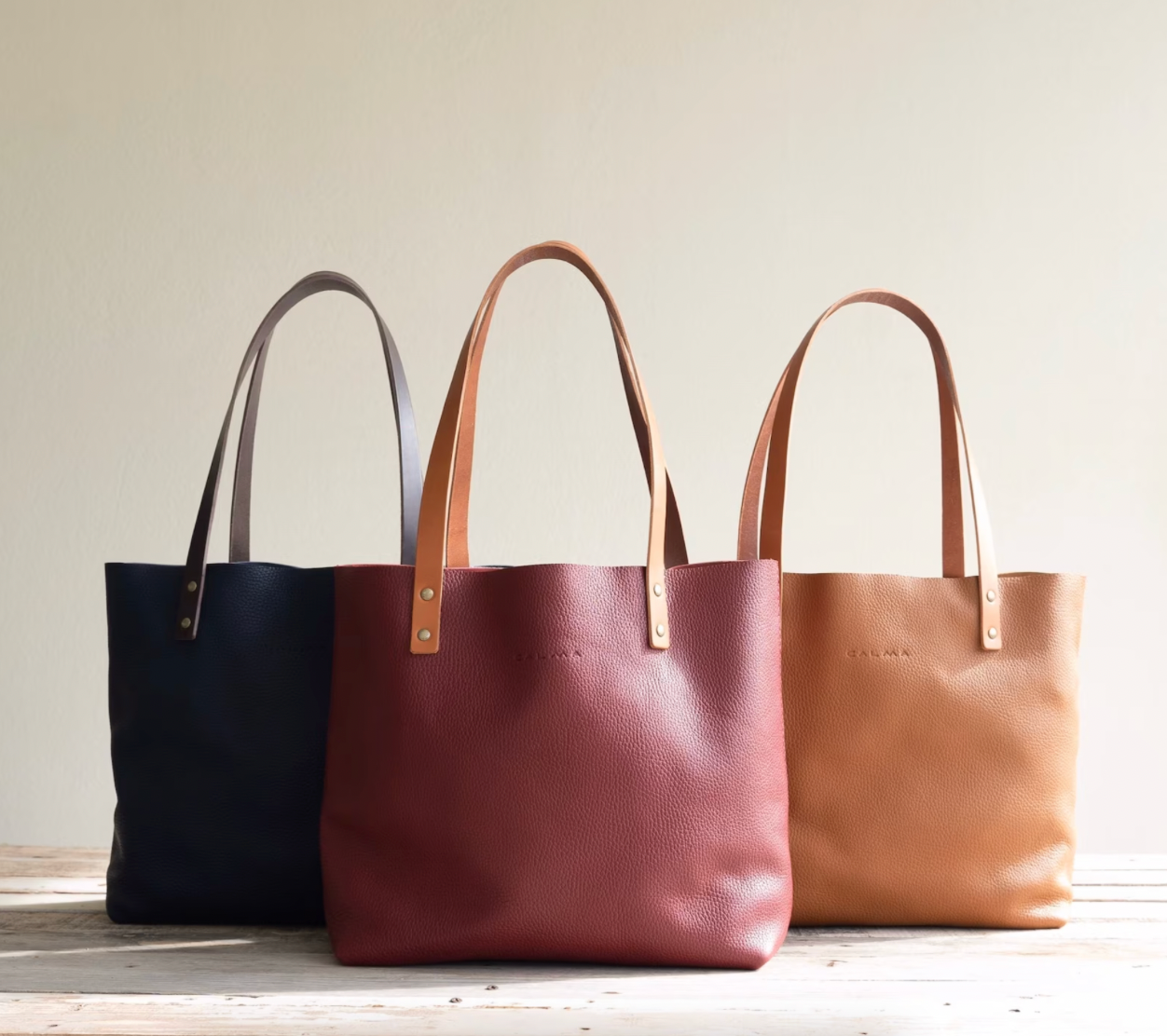 CLOUD - Handmade Pebble Leather Tote Bag
